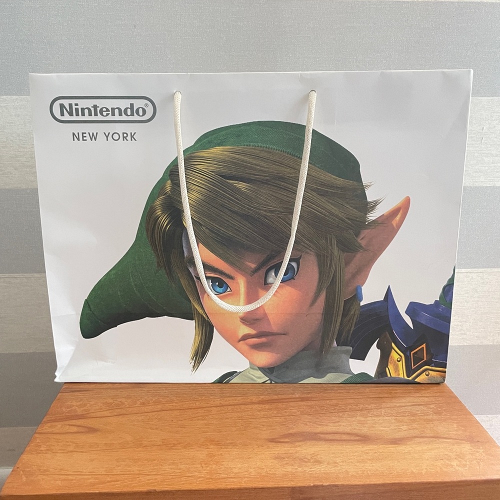 Nintendo Zelda shopping bag from NYC Rockefeller center store